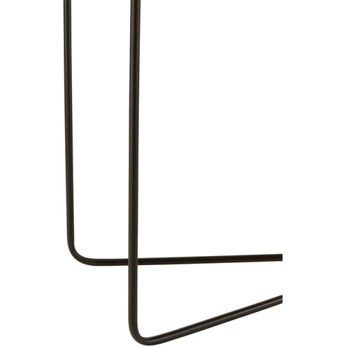 Console Rectangulaire Design Noir Pied Croisé En Métal Élégant