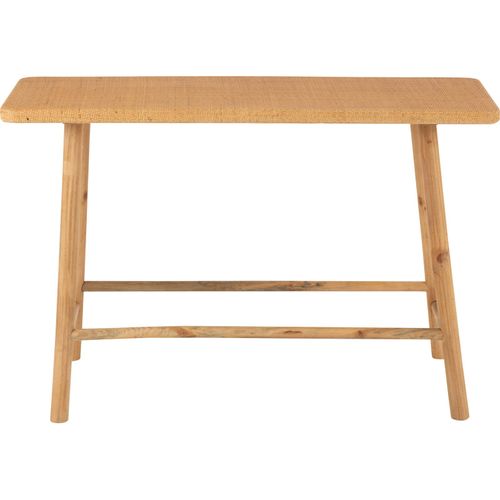 Console Rectangulaire Rotin Et Bois Naturel Style Chaleureux