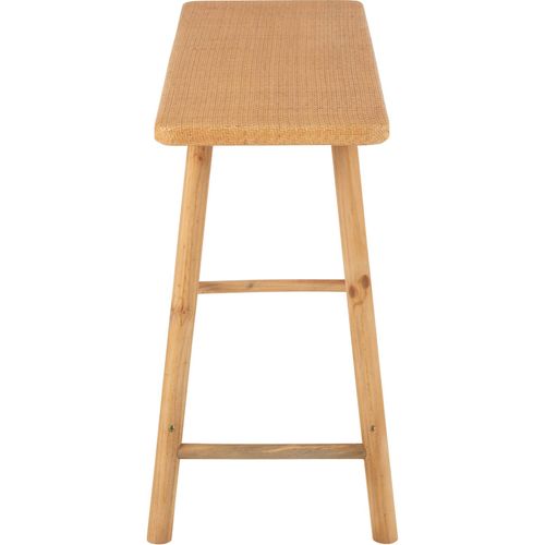 Console Rectangulaire Rotin Et Bois Naturel Style Chaleureux