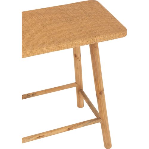 Console Rectangulaire Rotin Et Bois Naturel Style Chaleureux