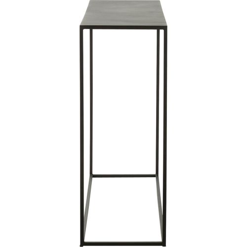 Console Rectangulaire En Métal Noir Design Moderne Pour Entrée Élégante