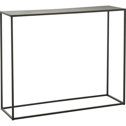 Console Rectangulaire En Métal Noir Design Moderne Pour Entrée Élégante