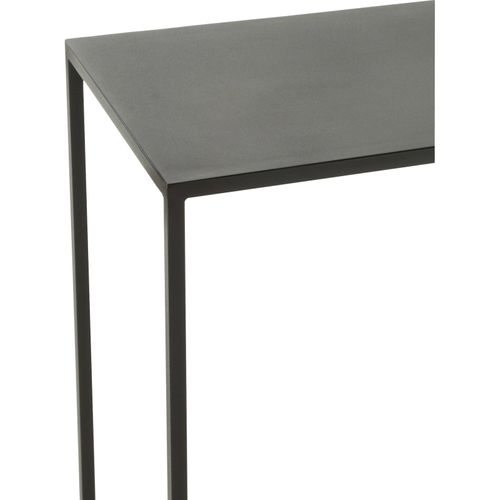 Console Rectangulaire En Métal Noir Design Moderne Pour Entrée Élégante