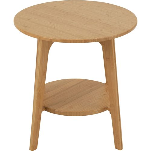 Table D'appoint Ronde En Bambou Naturel Style Épuré