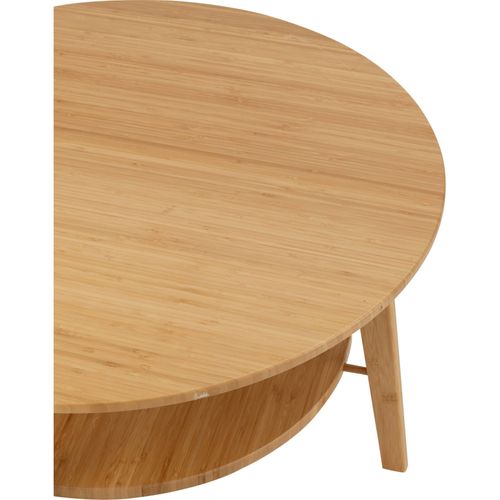 Table D'appoint Ronde En Bambou Naturel Ambiance Chaleureuse