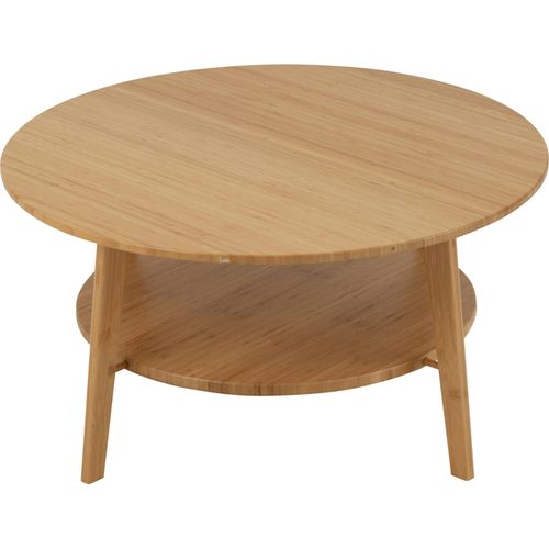 Table D'appoint Ronde En Bambou Naturel Ambiance Chaleureuse