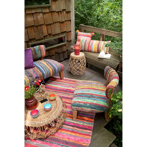 Table D'appoint Baril En Rotin Naturel Feuille De Bananier