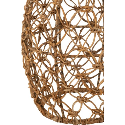 Table D'appoint Baril En Rotin Naturel Feuille De Bananier