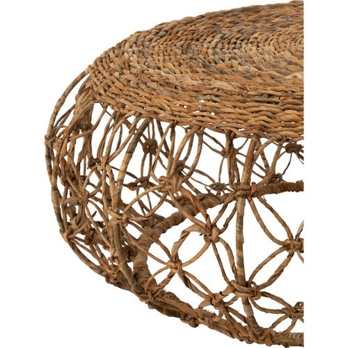 Table Basse Soucoupe En Fer Et Feuille De Bananier Naturel