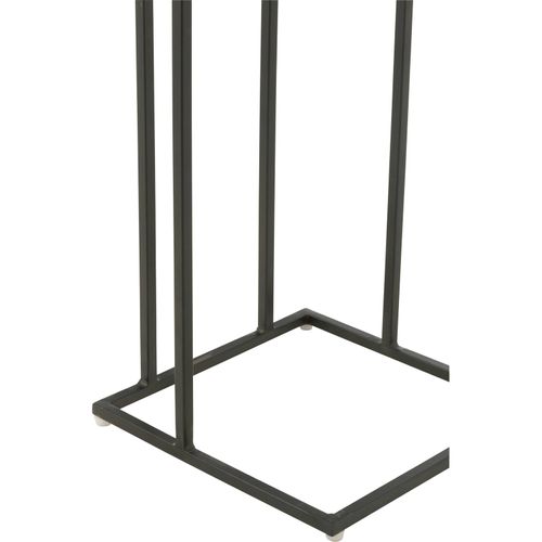 Bout De Canapé Carrée Bois D'acacia Et Résine Blanc Design