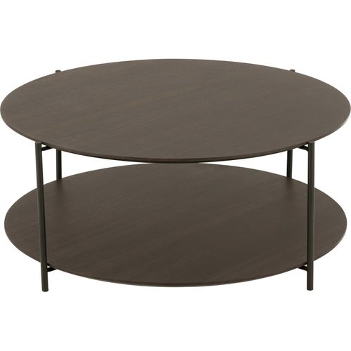 Table De Salon Ronde Bois Marron Foncé Design Moderne