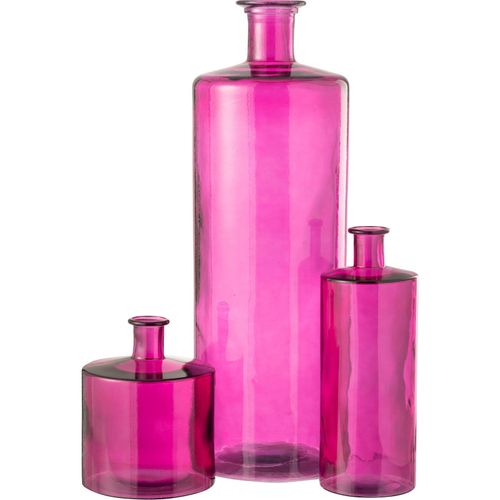 Vase Bouteille En Verre Rose Élégant Pour Une Touche Design