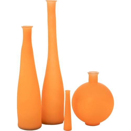 Vase Bouteille En Verre Orange Néon Design Élégant Et Tendance