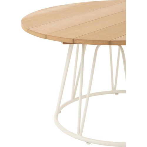 Table Basse Blanche Design En Fer Et Polyéthylène Naturel