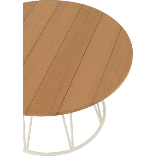 Table Basse Blanche Design En Fer Et Polyéthylène Naturel