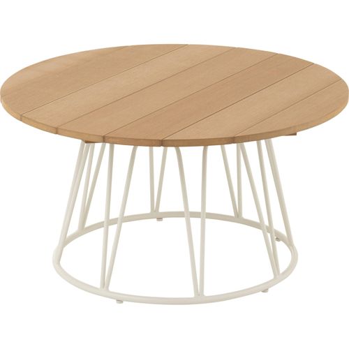 Table Basse Blanche Design En Fer Et Polyéthylène Naturel