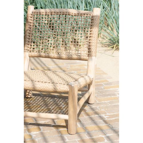 Fauteuil Design En Bois Naturel Assise Tressée Élégante