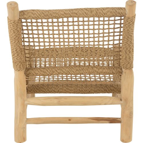 Fauteuil Design En Bois Naturel Assise Tressée Élégante