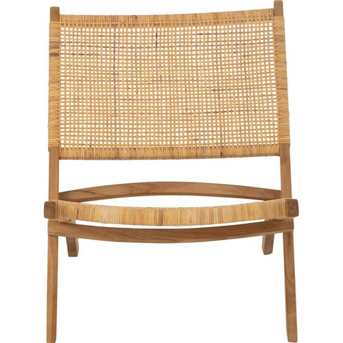 Chaise Pliante Rotin Et Teck Naturel Style Bohème Élégant