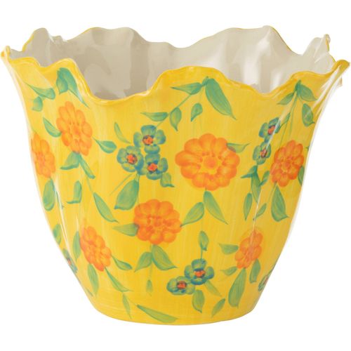 Vase Poterie Multicolore Motif Fleurs Ambiance Chaleureuse