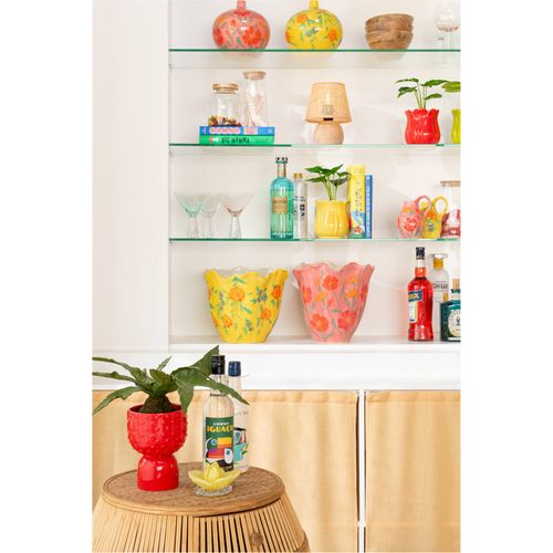 Vase Poterie Fleurs Colorées Ambiance Joyeuse Maison