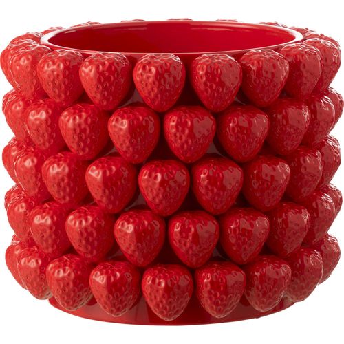 Cachepot Fraise En Céramique Rouge Design Original Décoratif