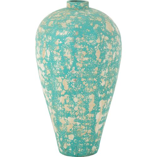 Vase Poterie Bleu Azur Style Antique Pour Décoration Élégante
