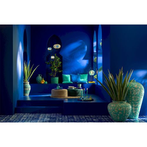 Vase Poterie Bleu Azur Style Antique Pour Décoration Élégante