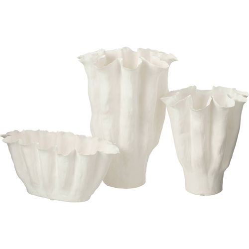 Vase Calyx En Céramique Blanche Style Moderne Sculptural