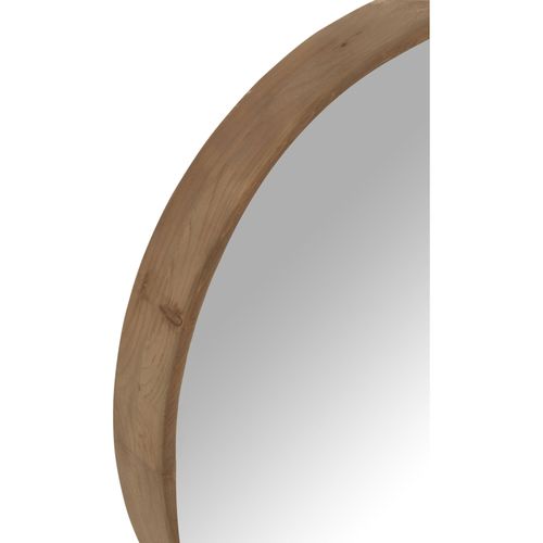 Miroir Mural Rond En Bois Beige Clair Design Élégant