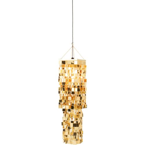 Abat-jour Chandelier Carré Doré En Pvc Pour Une Touche Élégante