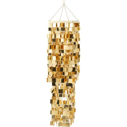 Abat-jour Chandelier Carré Doré En Pvc Pour Une Touche Élégante