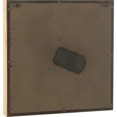 Horloge Murale Carrée Bois Naturel Style Industriel Élégant