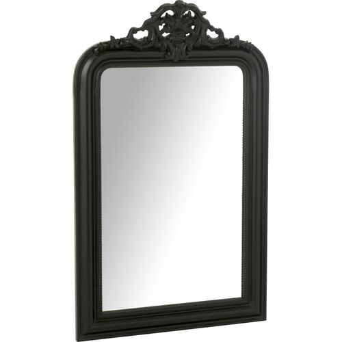 Miroir Mural Bois Noir Style Baroque Raffiné Pour Salon Élégant