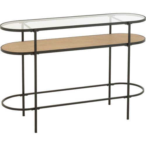 Console Élégante En Métal Naturel Style Contemporain Raffiné