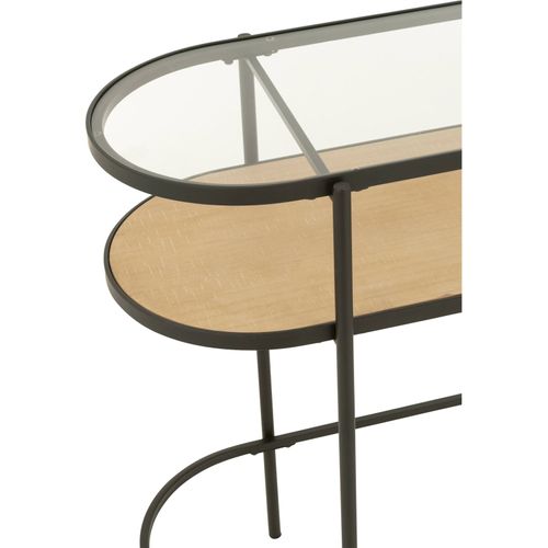 Console Élégante En Métal Naturel Style Contemporain Raffiné