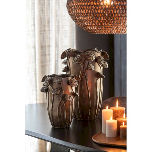 Vase En Poterie Cuivre Effet Lotus Raffiné Pour Décoration Élégante