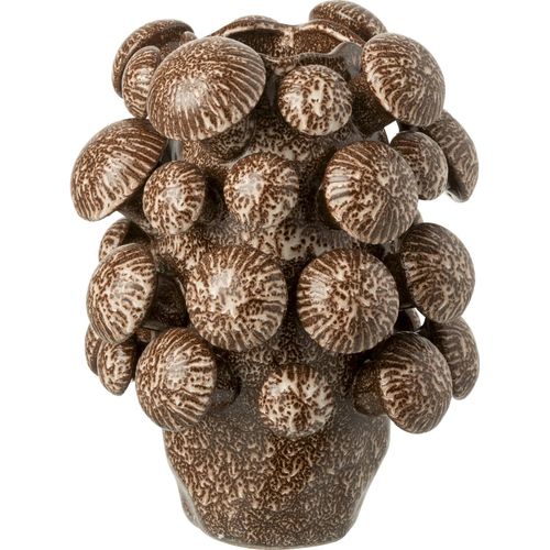 Vase Décoratif Champignon En Argile Marron Fait Main