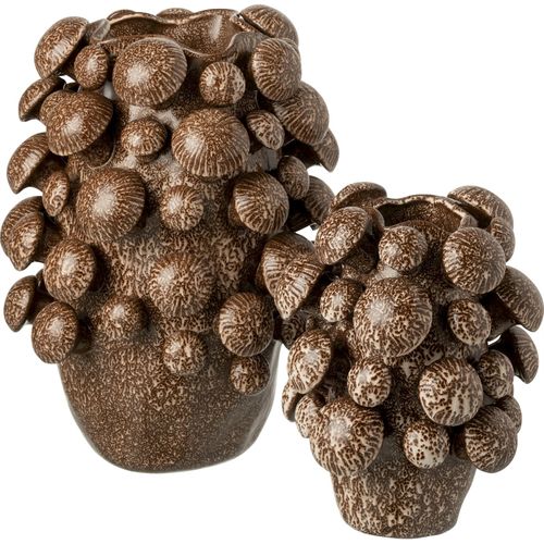 Vase En Argile Marron Style Champignon Décoration Originale