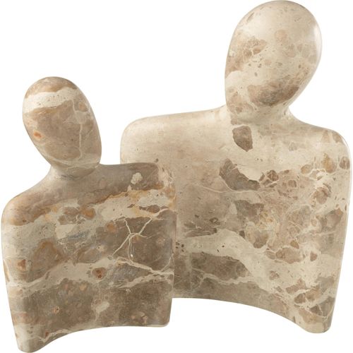 Figurine Couple Câlin En Marbre Beige Décoration Élégante