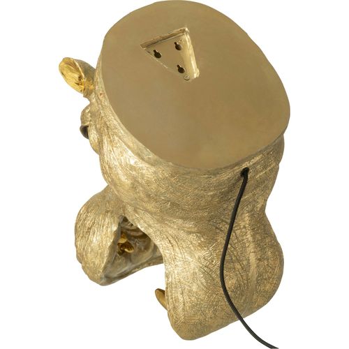 Applique Murale Tête D'hippopotame Dorée En Résine Design