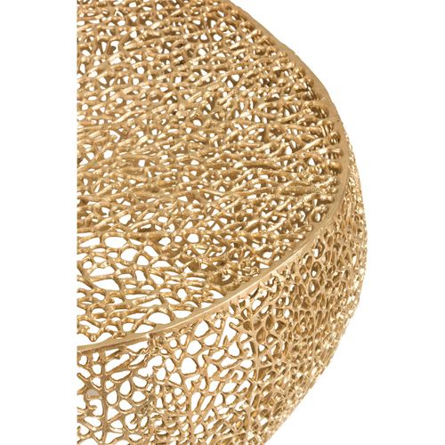 Table Basse Ronde Corail En Aluminium Doré Design Élégant