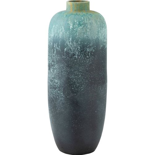 Vase Vintage En Céramique Bleu Azur Style Rétro Élégant
