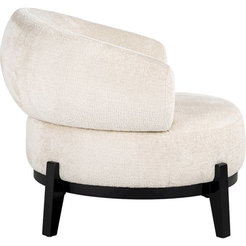 Fauteuil Lounge Blanc Chenille Confort Et Élégance Pour Salon