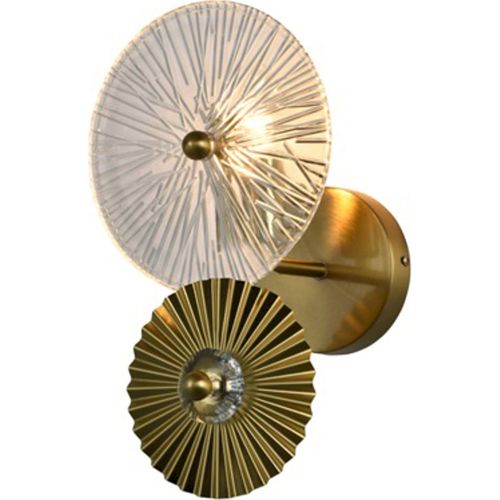 Applique Murale Dorée Design Verre Et Aluminium Ambiance Chic