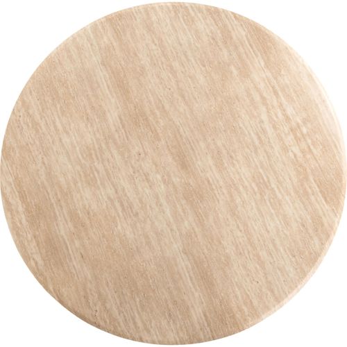 Table Ronde Élégante Effet Marbre Pied Bronze Contemporain