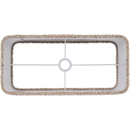 Abat-jour Beige Tissu Chaleureux Forme Rectangulaire Élégant