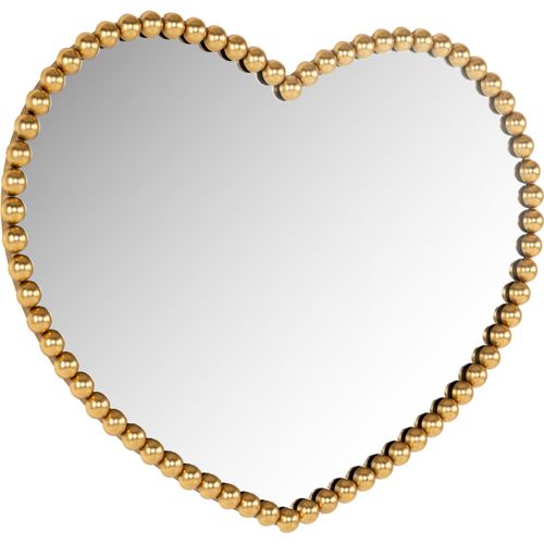 Miroir Décoratif Cœur Doré Design Élégant Et Tendance
