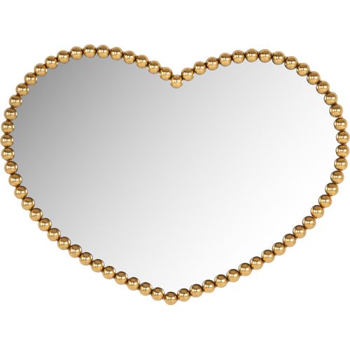 Miroir Décoratif Cœur Doré Design Élégant Et Tendance