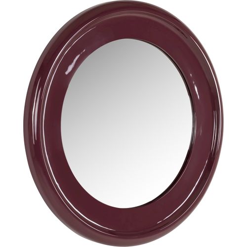 Miroir Mural Rond Rouge Élégant Pour Décoration Intérieure Moderne